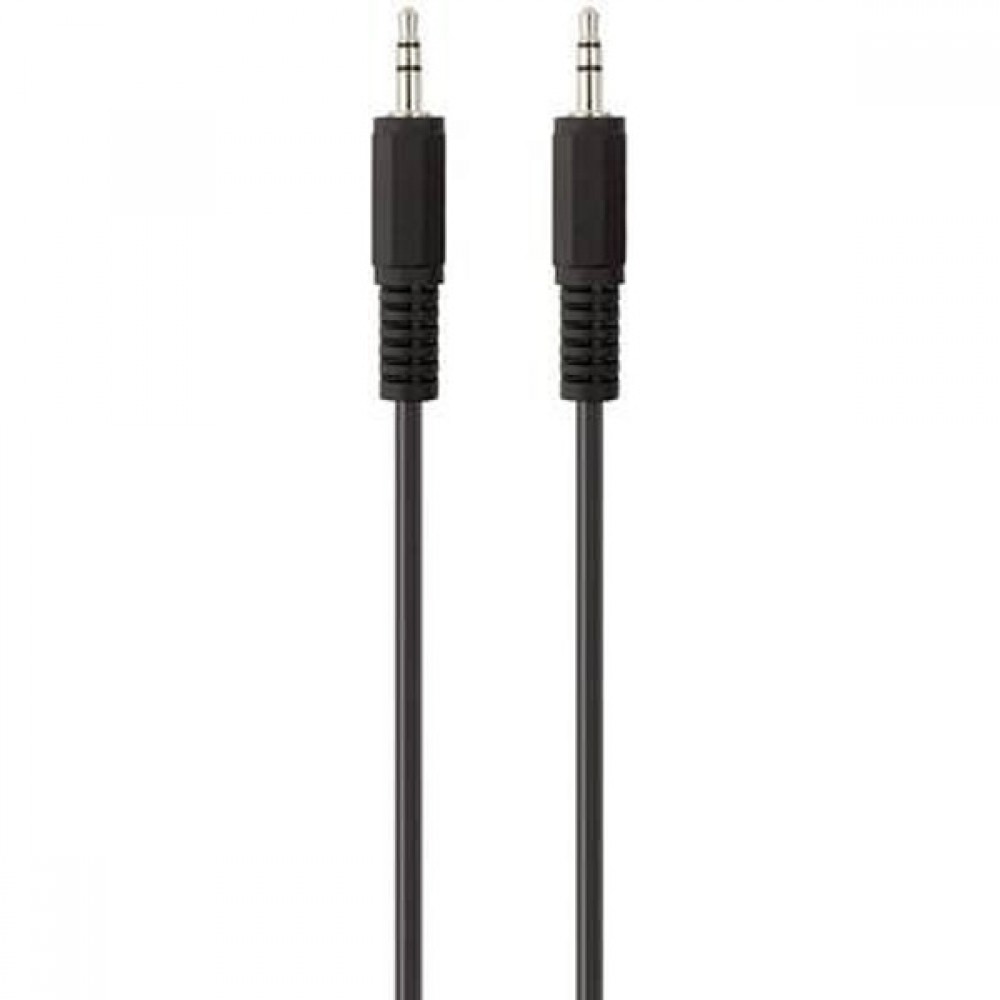 Аксесоари - Аудио кабел Belkin - F3Y111bf1M-P, 3.5 mm, 1 метър, черен