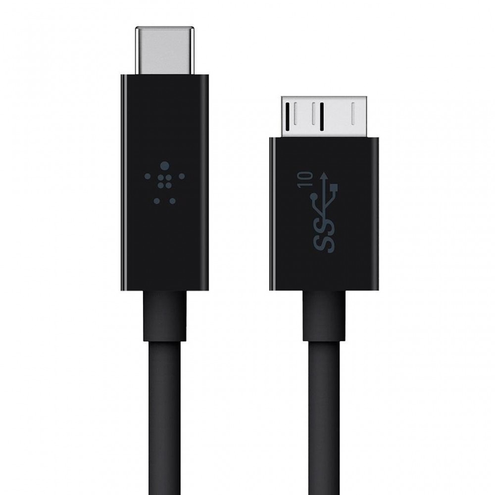USB кабели - Кабел Belkin, USB-C to USB Type C Micro-B, Черен