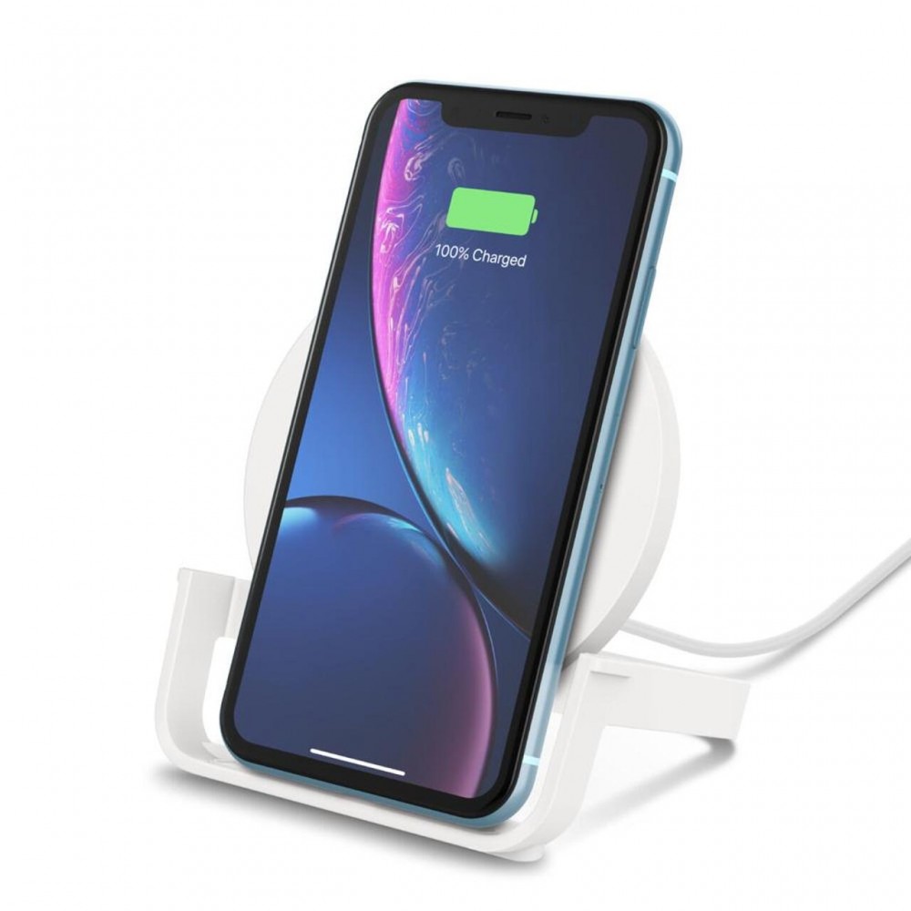 Зарядни устройствa - Поставка за безжично зареждане Belkin 10W, Бял