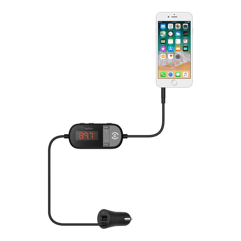 Периферия и аксесоари - Предавател Belkin TuneCast® FM за кола 3,5mm, Черен