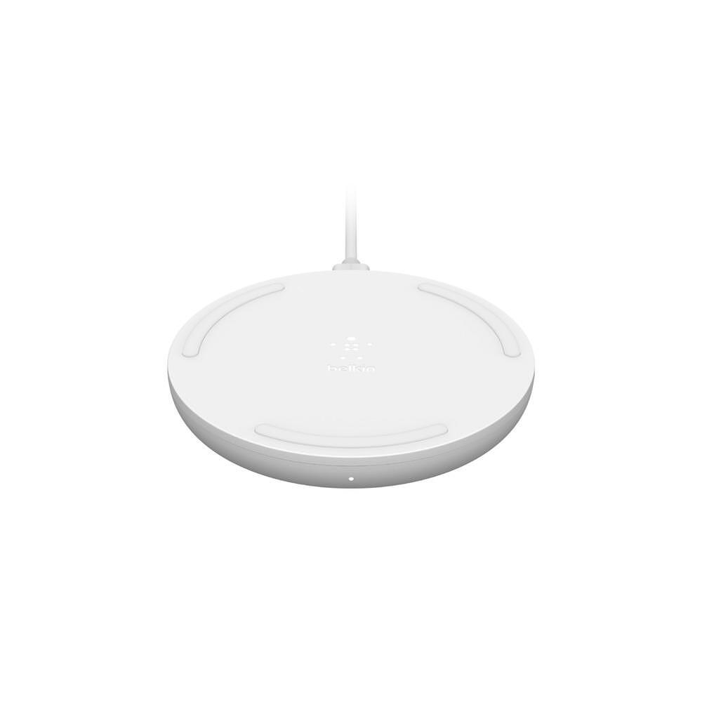 Зарядни устройствa - Поставка за безжично зареждане Belkin с кабел 10W, Бял