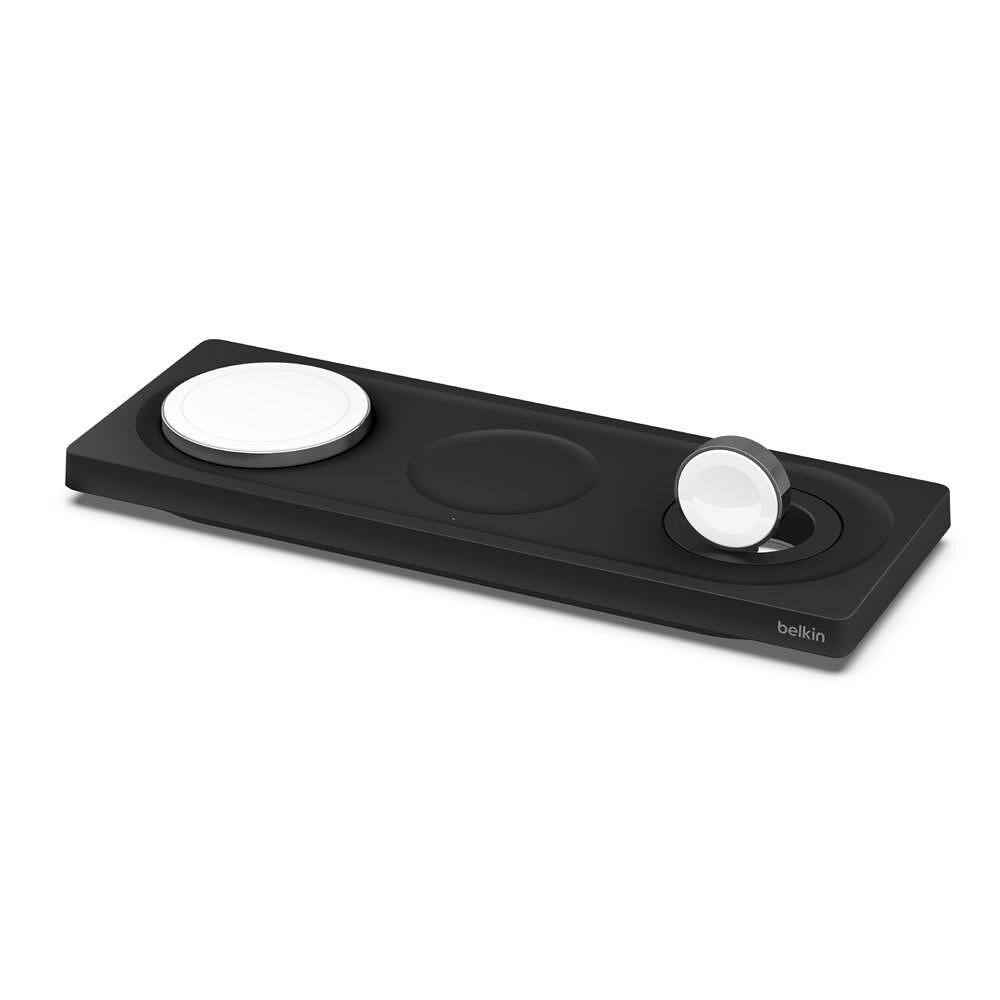 Зарядни устройствa - Поставка за безжично зареждане 3 в 1 Belkin MagSafe, Черен