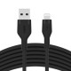 USB кабели - Кабел силиконов Belkin BOOST CHARGE Flex USB-A/Lightning 1M, Черен