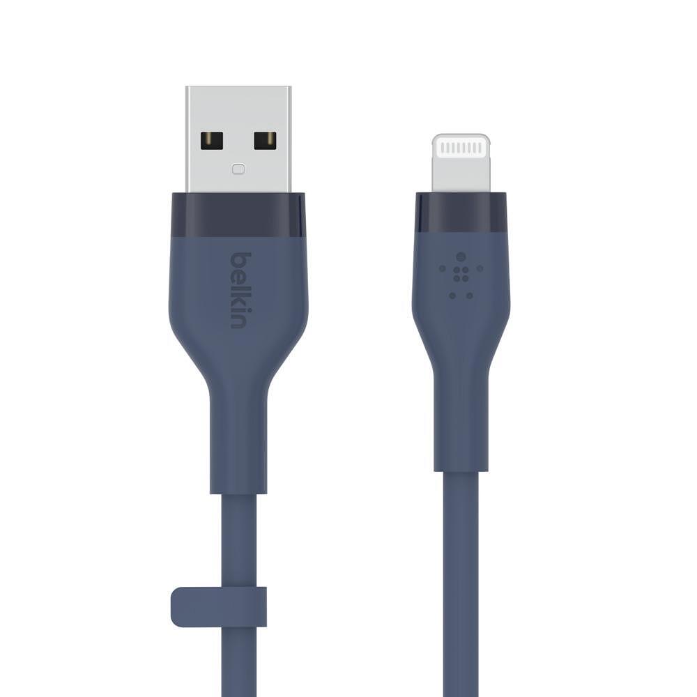 USB кабели - Кабел силиконов Belkin BOOST CHARGE Flex USB-A /Lightning 1M, Син