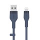 USB кабели - Кабел силиконов Belkin BOOST CHARGE Flex USB-A /Lightning 1M, Син