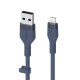USB кабели - Кабел силиконов Belkin BOOST CHARGE Flex USB-A /Lightning 1M, Син