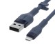USB кабели - Кабел силиконов Belkin BOOST CHARGE Flex USB-A /Lightning 1M, Син