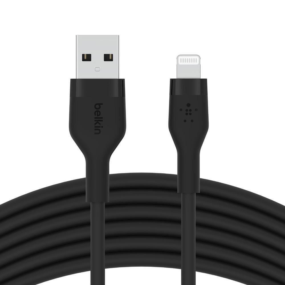 USB кабели - Кабел Belkin BOOST↑CHARGE™ Flex USB-A към Lightning 2M, Черен