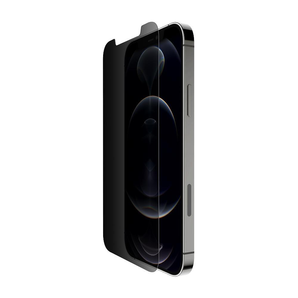Стъклени протектори - Протектор стъклен Belkin TemperedGlass Privacy Treated за iPhone 12/12 Pro