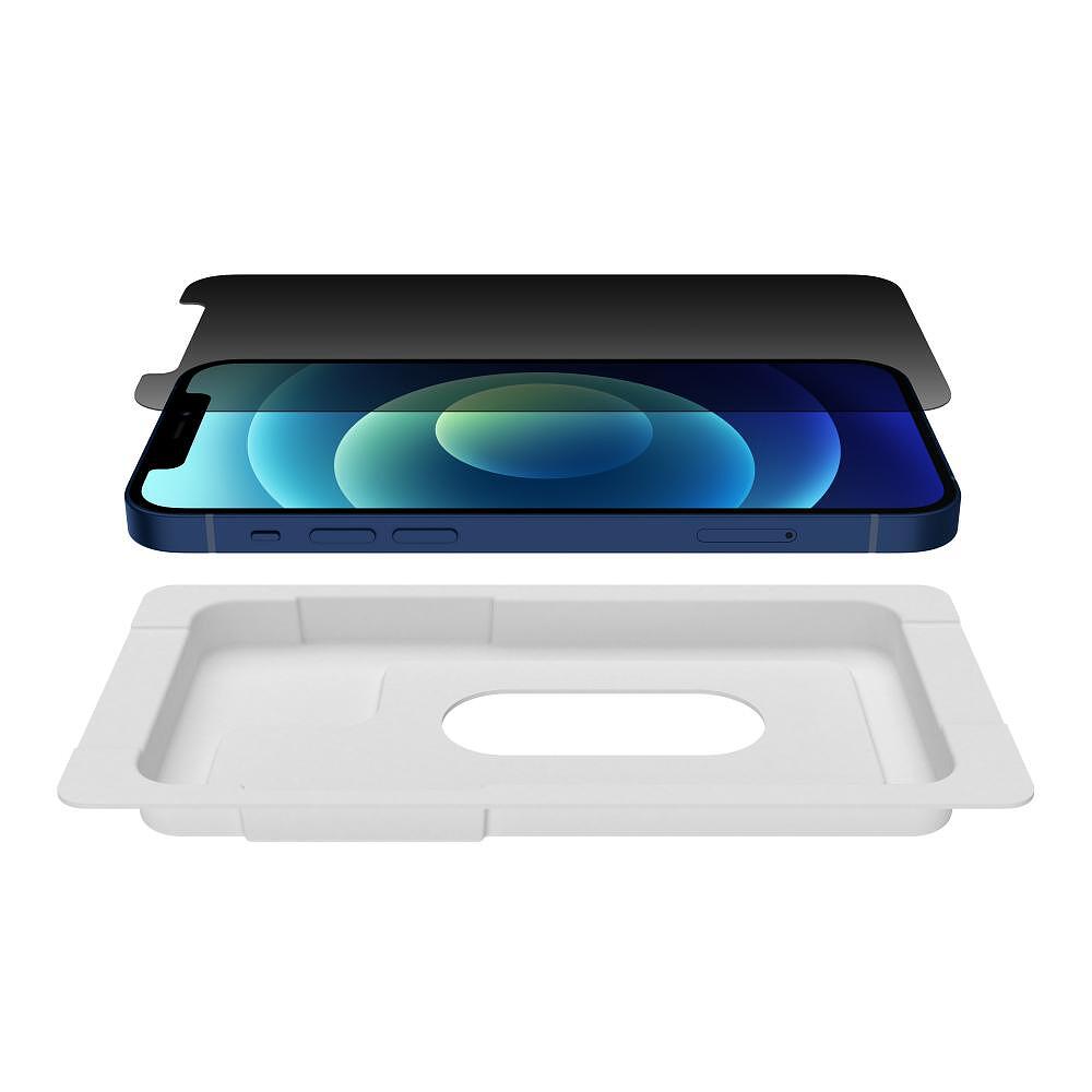 Стъклени протектори - Протектор стъклен Belkin TemperedGlass Privacy Treated за iPhone 12/12 Pro