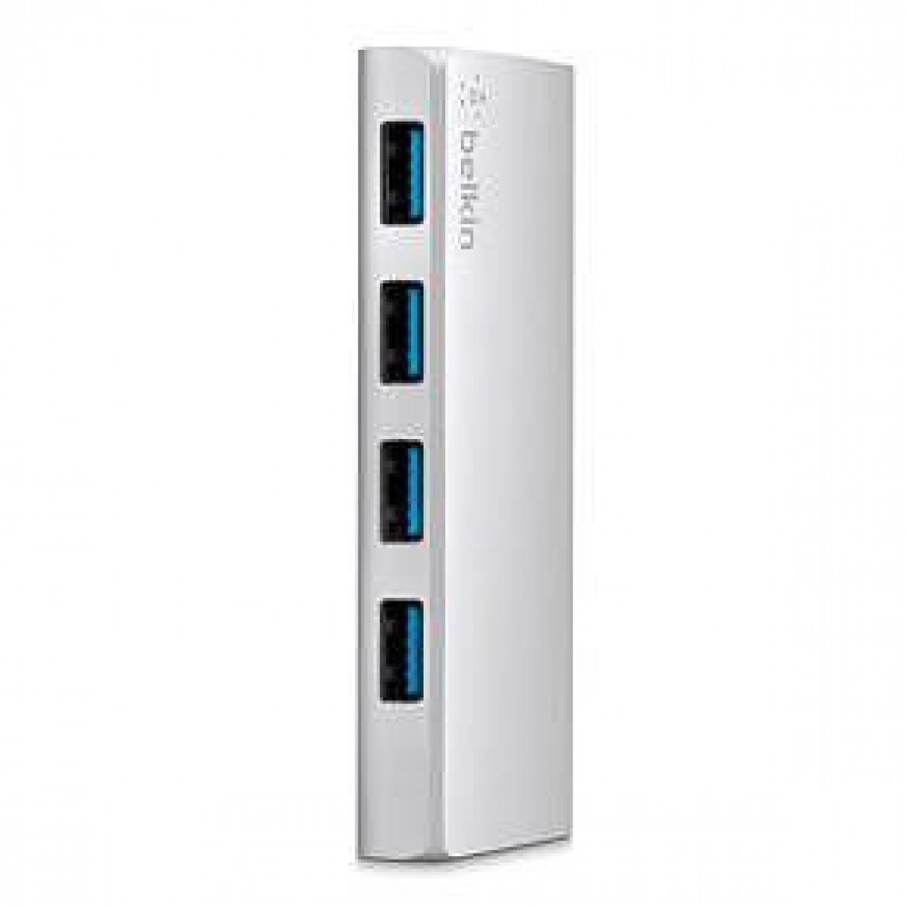 Зарядни устройствa - Хъб Belkin USB 3.0 4 с кабел USB-C, алуминиев