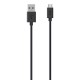 USB кабели - Кабел Belkin USB 2.0 A към Micro B 0.9M, Черен