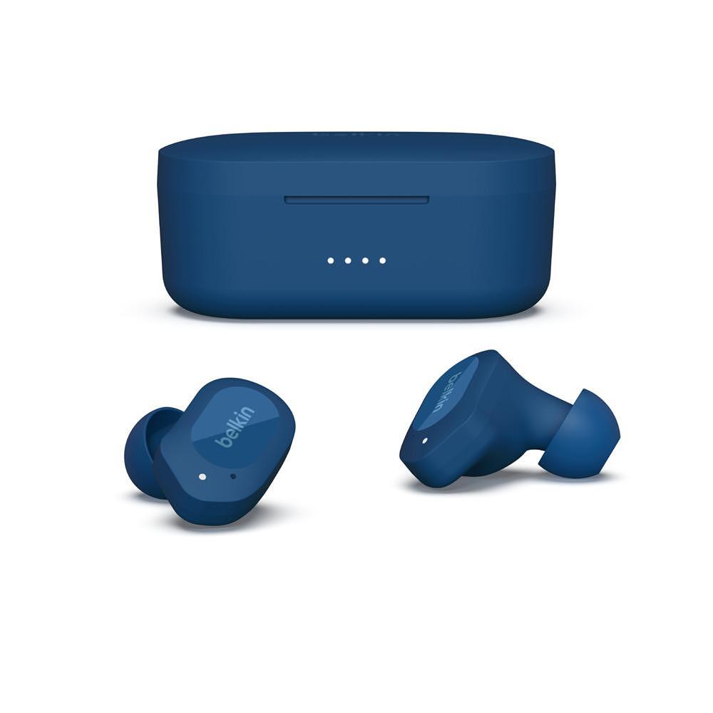 Безжични слушалки - Безжични слушалки Belkin Soundform Play True Wireless, Син