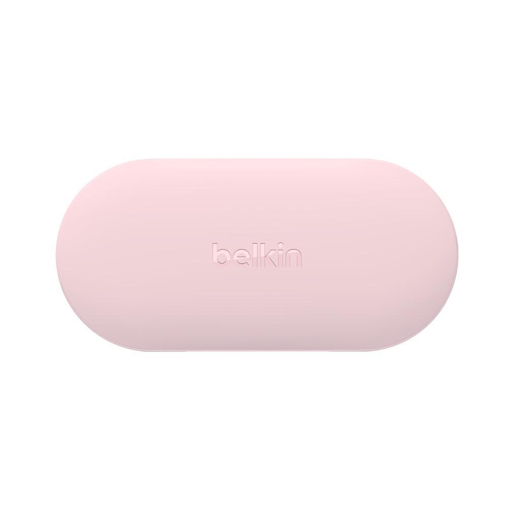 Безжични слушалки - Безжични слушалки Belkin Soundform Play True Wireless, Розови