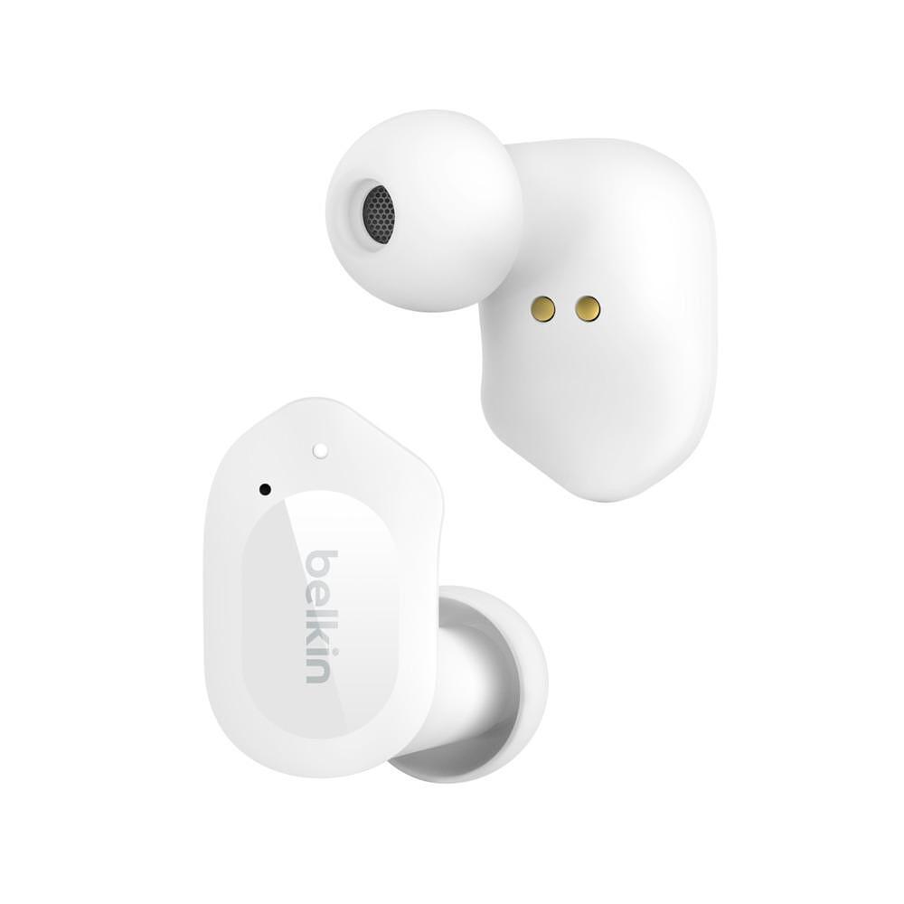 Безжични слушалки - Безжични слушалки Belkin Soundform Play True Wireless, Бели
