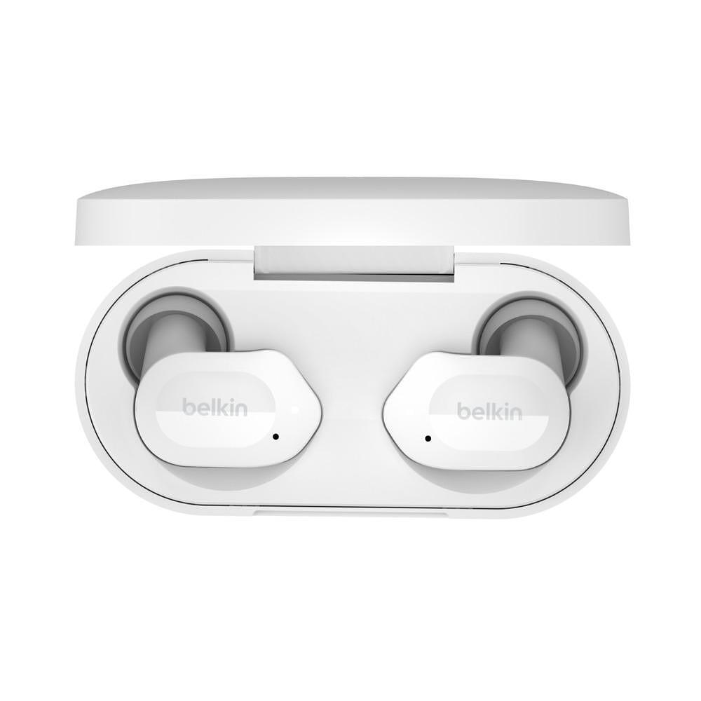Безжични слушалки - Безжични слушалки Belkin Soundform Play True Wireless, Бели