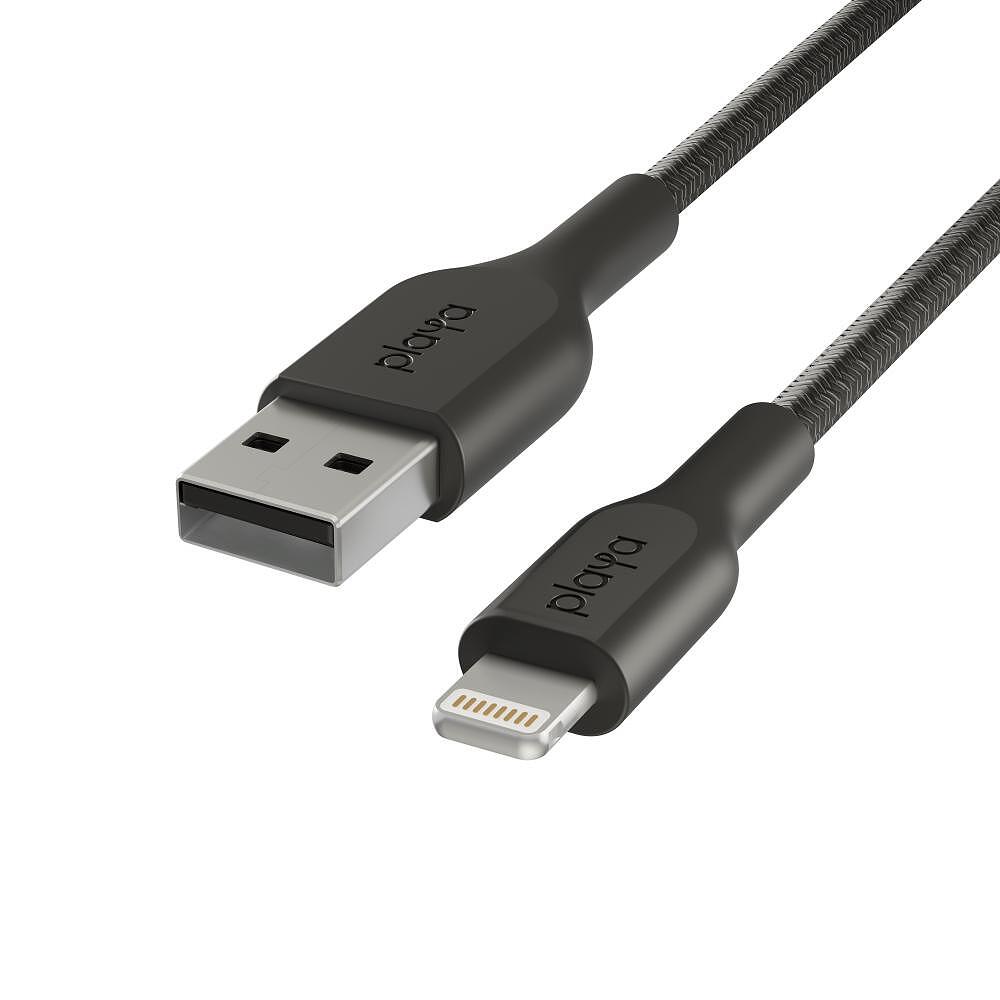 Аксесоари - Кабел с оплетка Belkin Playa USB-A към Lightning 1M, Черен