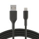 Аксесоари - Кабел с оплетка Belkin Playa USB-A към Lightning 1M, Черен