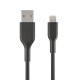 Аксесоари - Кабел с оплетка Belkin Playa USB-A към Lightning 1M, Черен