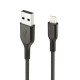Аксесоари - Кабел с оплетка Belkin Playa USB-A към Lightning 1M, Черен