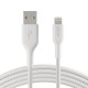 Аксесоари - Кабел с оплетка Belkin Playa USB-A към Lightning 1M, Бял