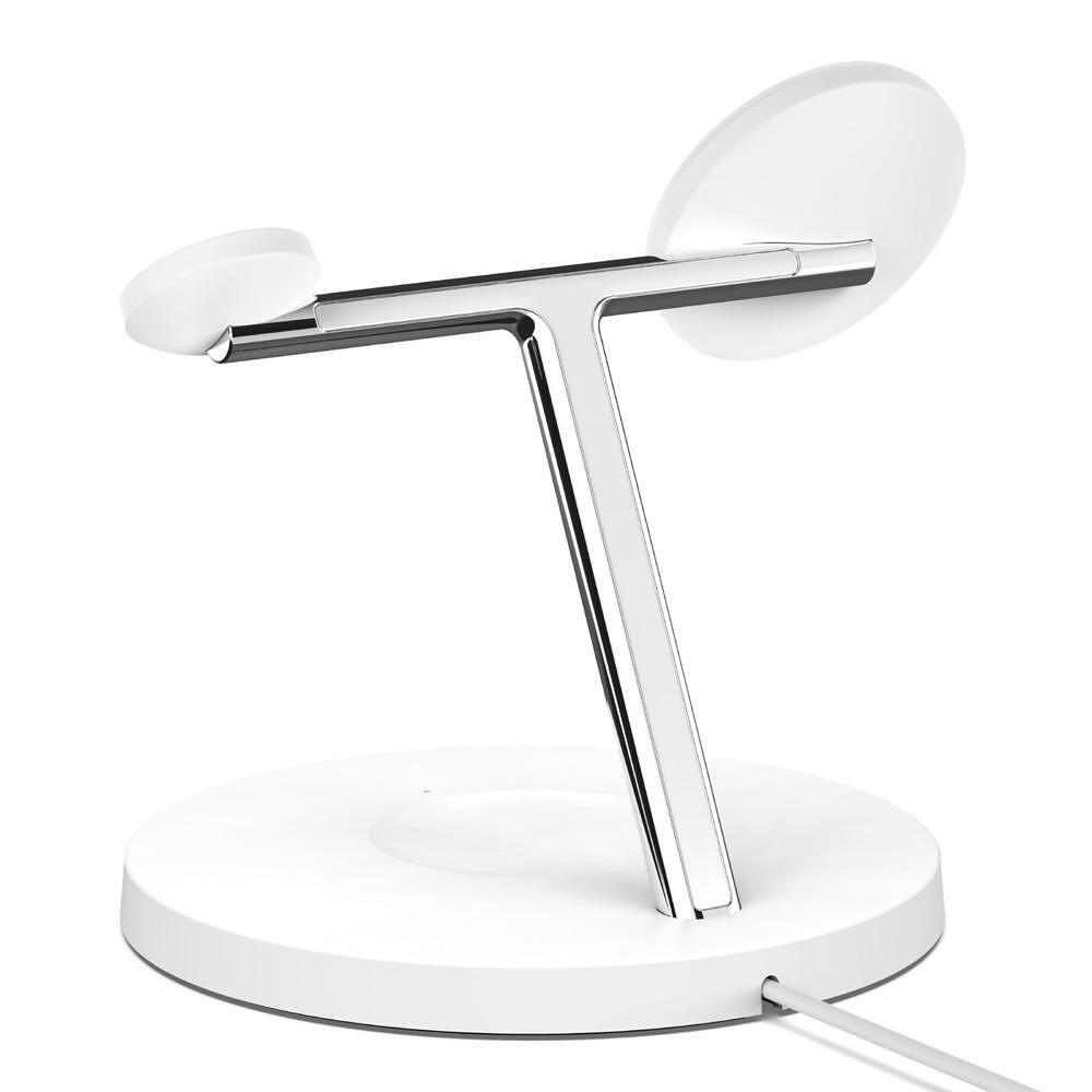 Зарядни устройствa - Стойка за безжично зареждане 3 в 1 Belkin MagSafe, Бял
