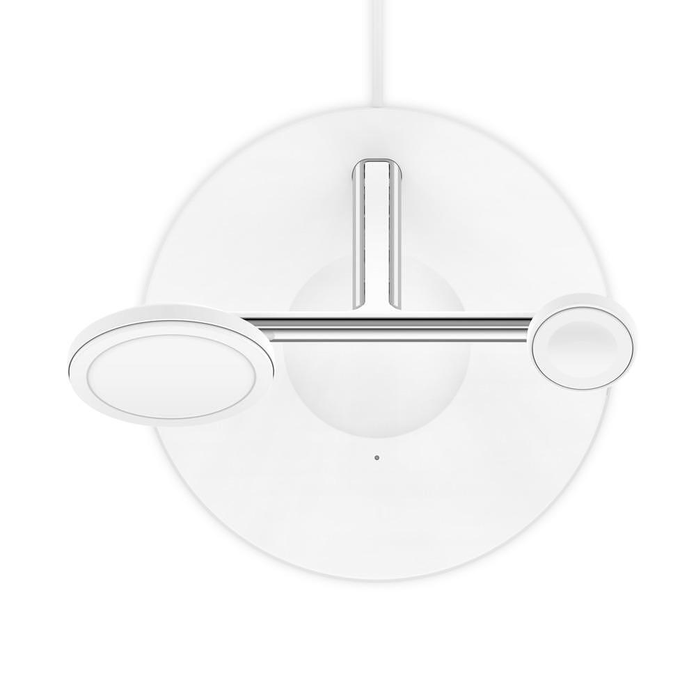 Зарядни устройствa - Стойка за безжично зареждане 3 в 1 Belkin MagSafe, Бял
