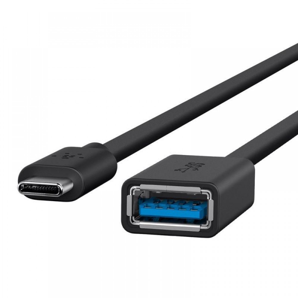 Зарядни устройствa - Адаптер Belkin, USB-C to USB-A 3.0, Черен