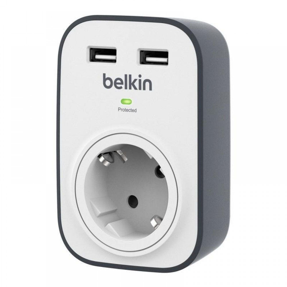 Зарядни устройствa - Мрежово зарядно Belkin 220V, 2 USB-A порта по 2.4A/12W