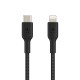 USB кабели - Кабел Belkin BOOST CHARGE Braided Lightning to USB-C, Черен