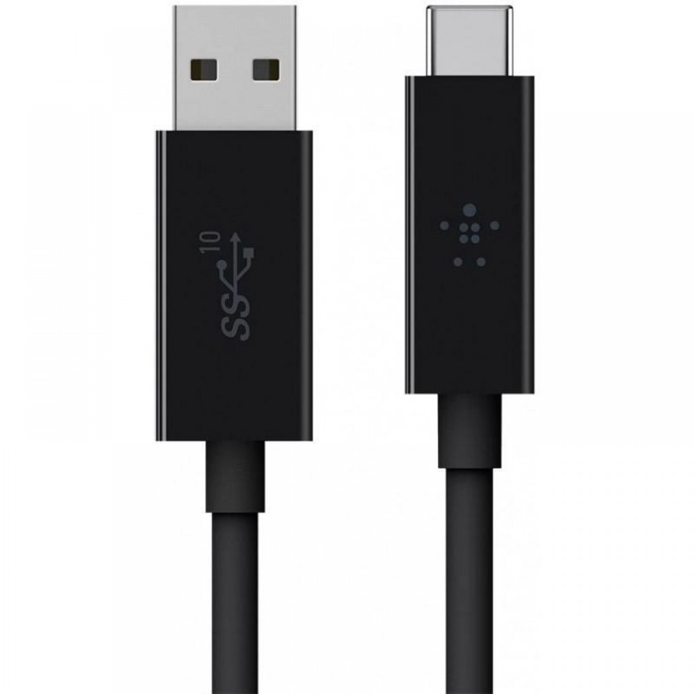 USB кабели - Кабел Belkin USB-C to USB-A, Черен