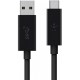 USB кабели - Кабел Belkin USB-C to USB-A, Черен