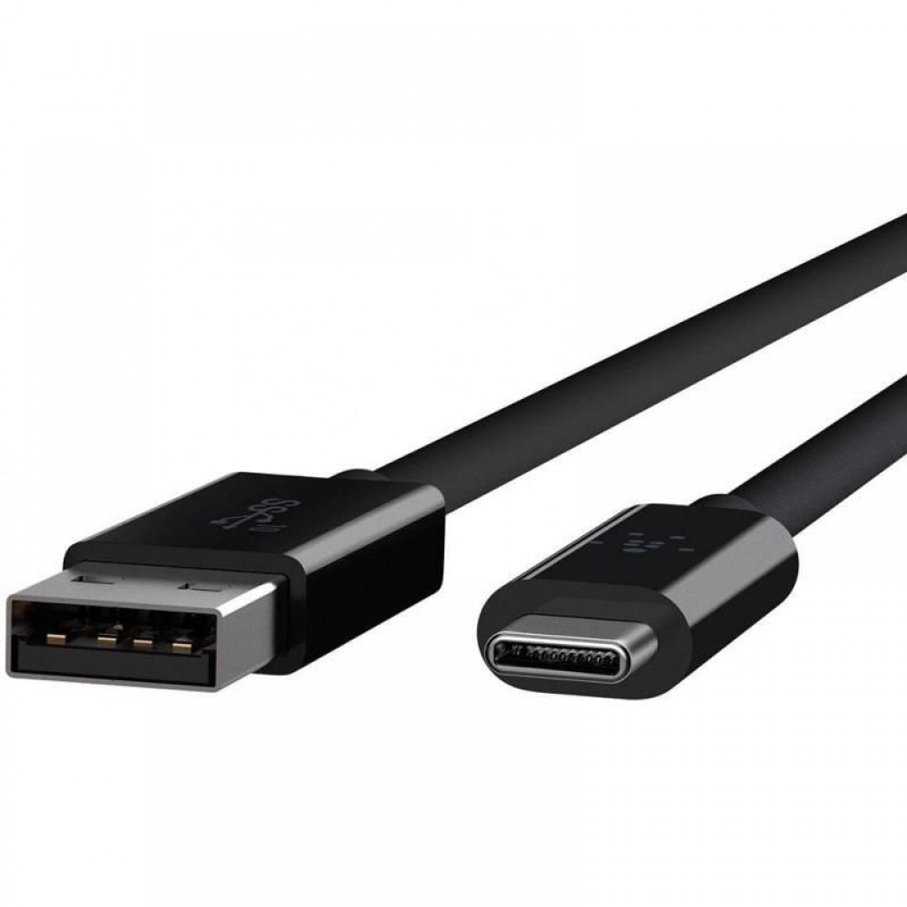 USB кабели - Кабел Belkin USB-C to USB-A, Черен