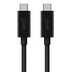 USB кабели - Кабел Belkin USB-C to USB-C 3.1, 100W USB, Черен