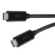 USB кабели - Кабел Belkin USB-C to USB-C 3.1, 100W USB, Черен