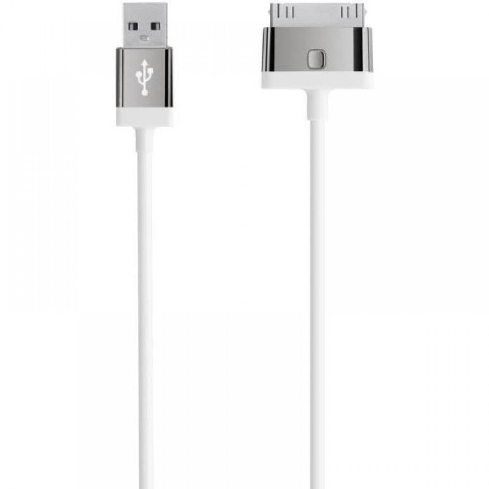 USB кабели - Кабел Belkin за зареждане и синхринизиране 2.1A,30-PIN,2M,white