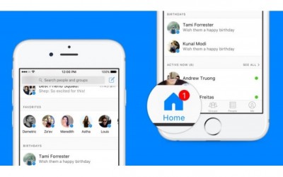 Facebook Messenger с нов “Home” раздел.