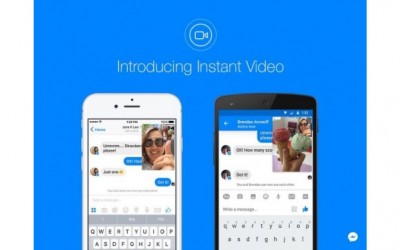Комбинация между видео разговор и чат чрез Instant Video в Facebook Messenger.