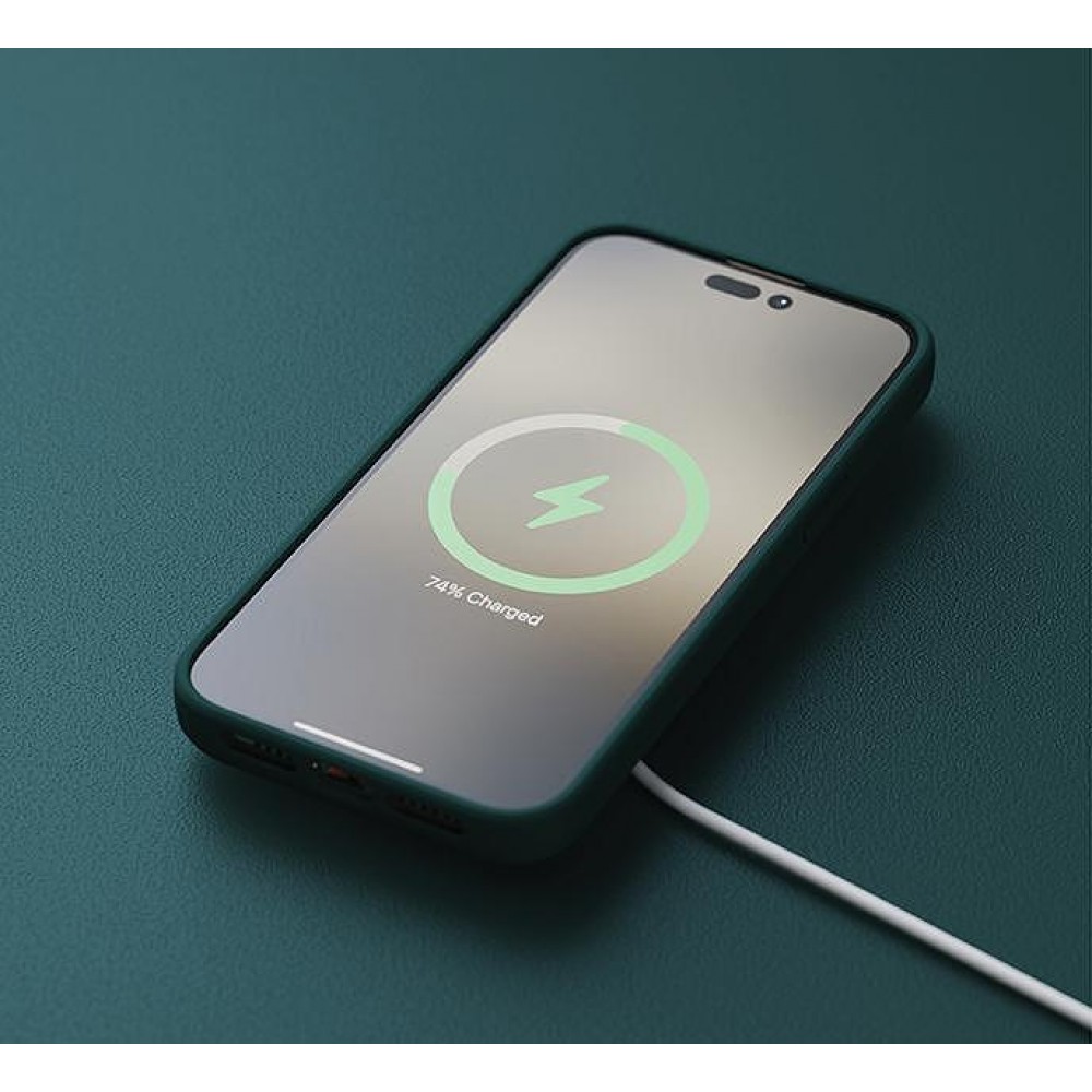 Калъфи - Njord Magsafe калъф кожа от сьомга за iPhone 14 Plus, Зелен