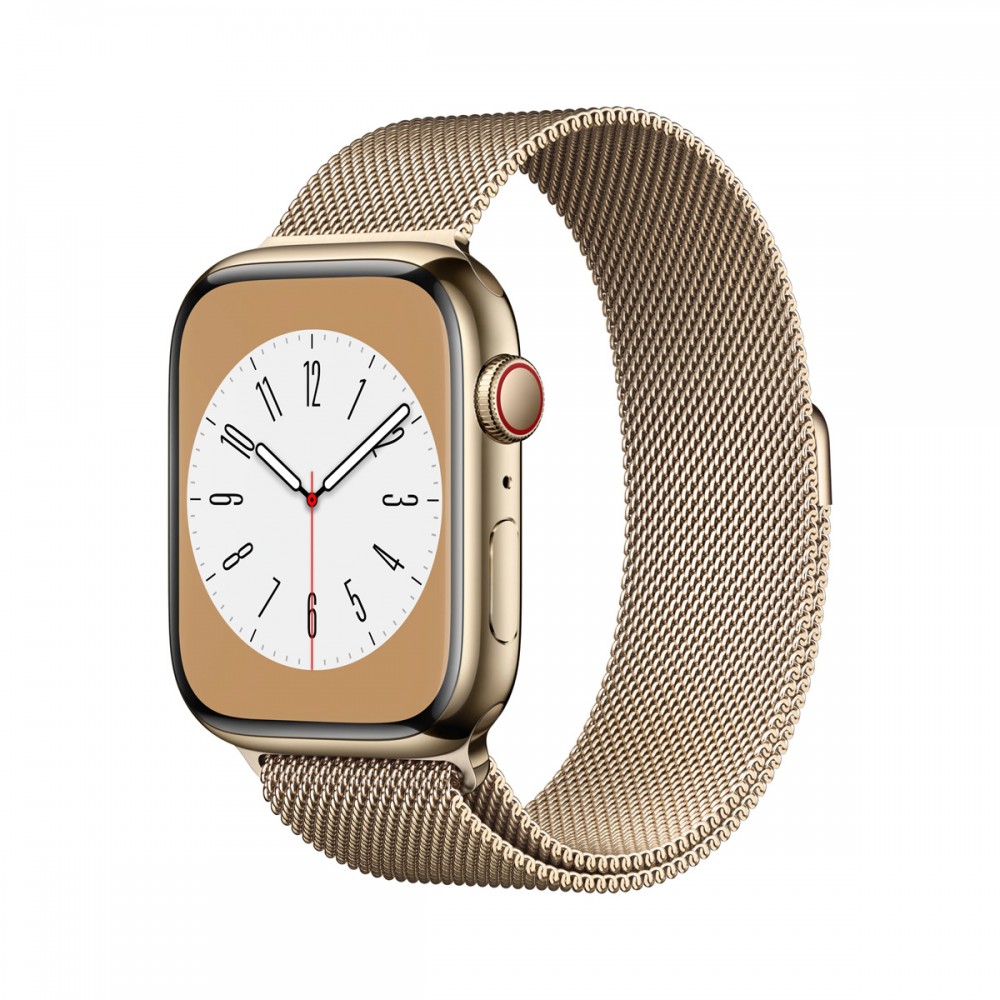 Смарт часовници и гривни - Apple Watch Series 8 GPS/Cellular 41mm Gold Stainless