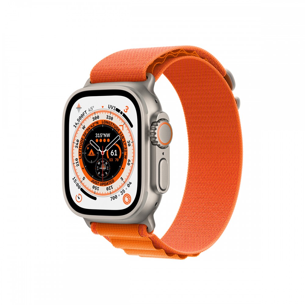 Смарт часовници и гривни - Apple Watch Series Ultra GPS/Cellular 49mm Orange Alpine Loop