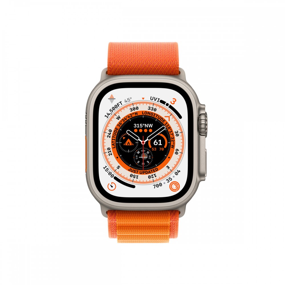 Смарт часовници и гривни - Apple Watch Series Ultra GPS/Cellular 49mm Orange Alpine Loop