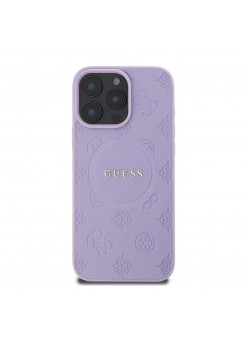 Калъф Guess Saffiano Peony Classic Logo MagSafe за iPhone 16 Pro Purple | 