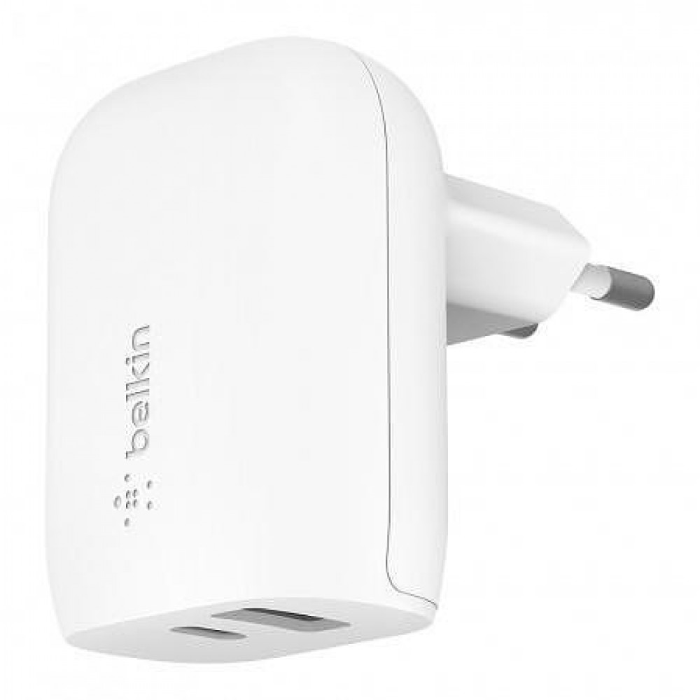 Зарядни устройствa - Зарядно за стена USB-C и USB-A 32W BOOST↑CHARGE™ Belkin, Бял