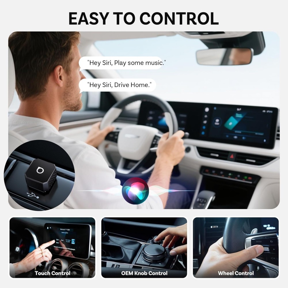 [parent_category] - Други смарт джаджи - Безжичен адаптер Ottocast Mini Cube T3 за CarPlay Android Auto CP88