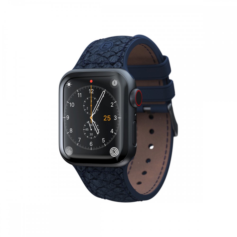 Каишки за Смарт часовници - Каишка от кожа на сьомга Njord за Apple Watch 40/41 mm Петролена