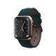 Каишки за Смарт часовници - Каишка от кожа на сьомга Njord за Apple Watch 40/41 mm Тъмно Зелена