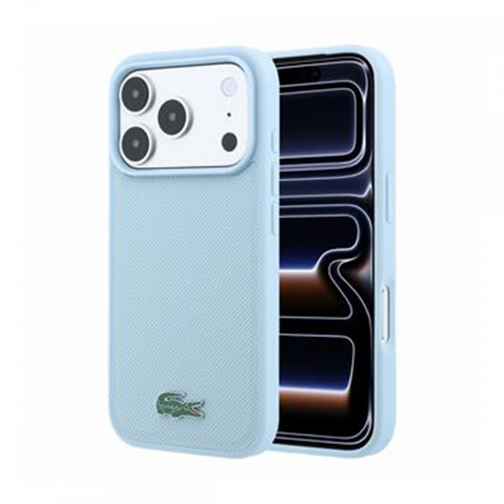 [parent_category] - Калъфи - Оригинален калъф Lacoste PVC Iconic Petit Pique Metal Logo MagSafe за iPhone 18 Pro и iPhone 17 Pro Blue