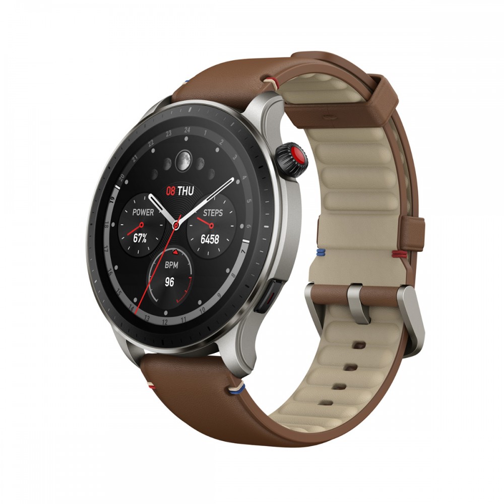 Смарт часовници и гривни - Amazfit GTR 4 Vintage Brown Leather