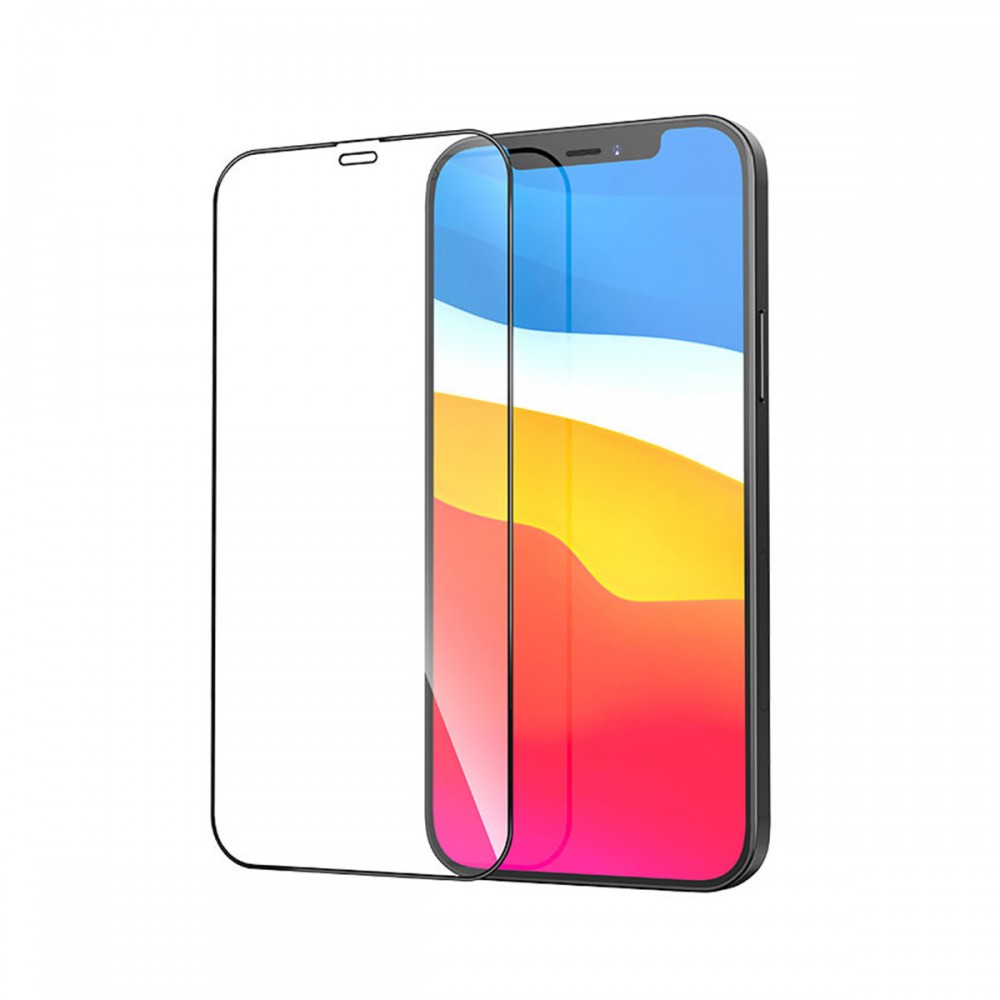 Стъклени протектори - Стъклен протектор Apple iPhone 12/12 Pro 3D Full Cover Black